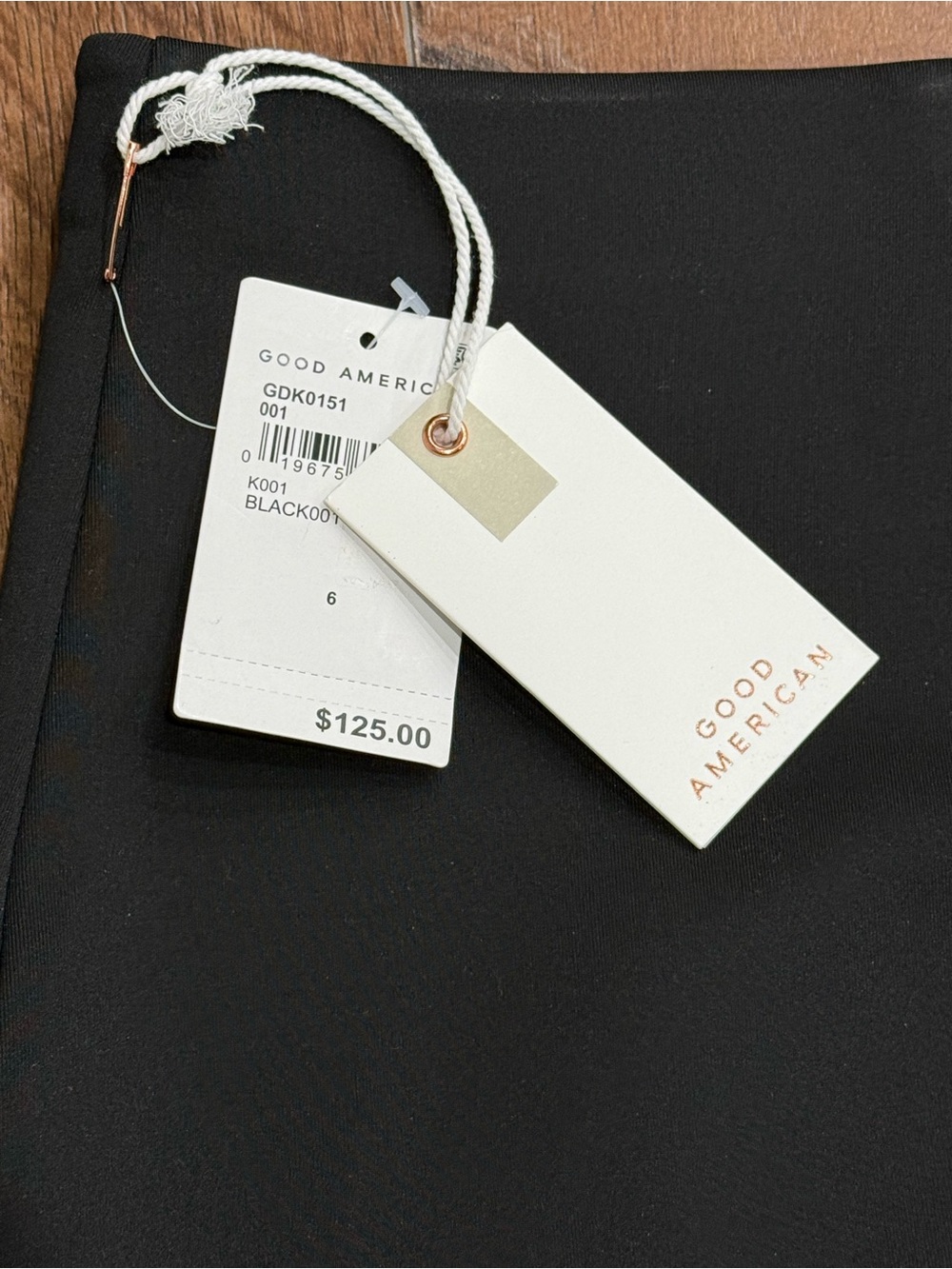 Good American Black Tailored Pencil Skirt